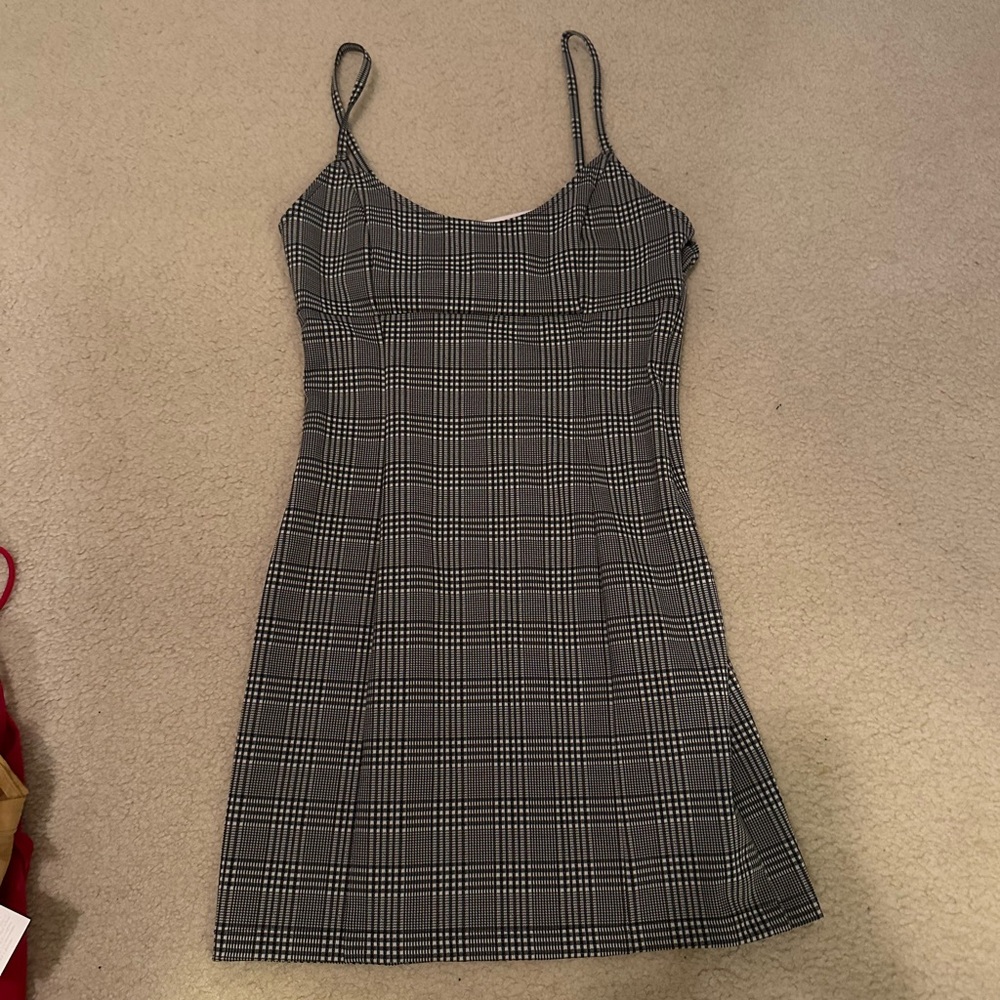 Forever 21 Black and White Checkered Mini Dress